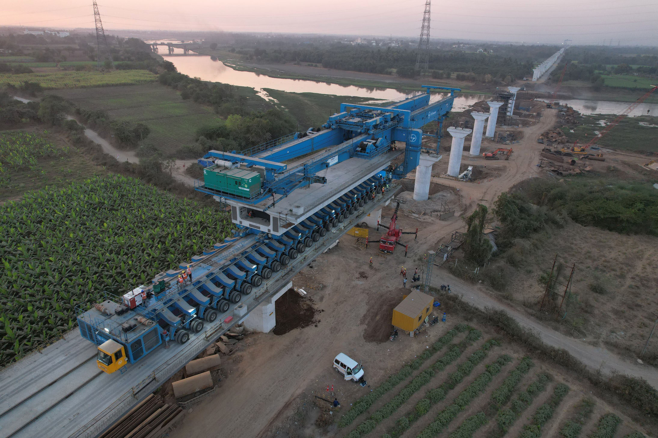 SBS विधि द्वारा वायाडक्ट निर्माण, नवसारी ज़िला, मार्च 2023 (2)
